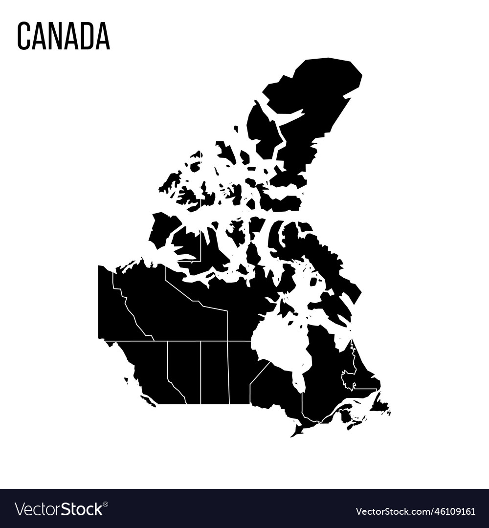 Canada political map of administrative divisions Vector Image