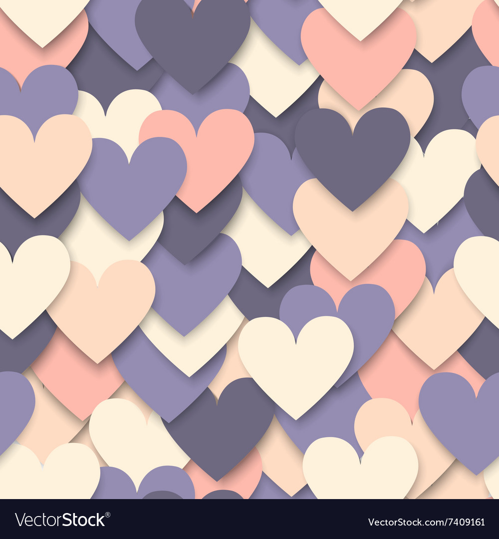 Colorful hearts seamless pattern