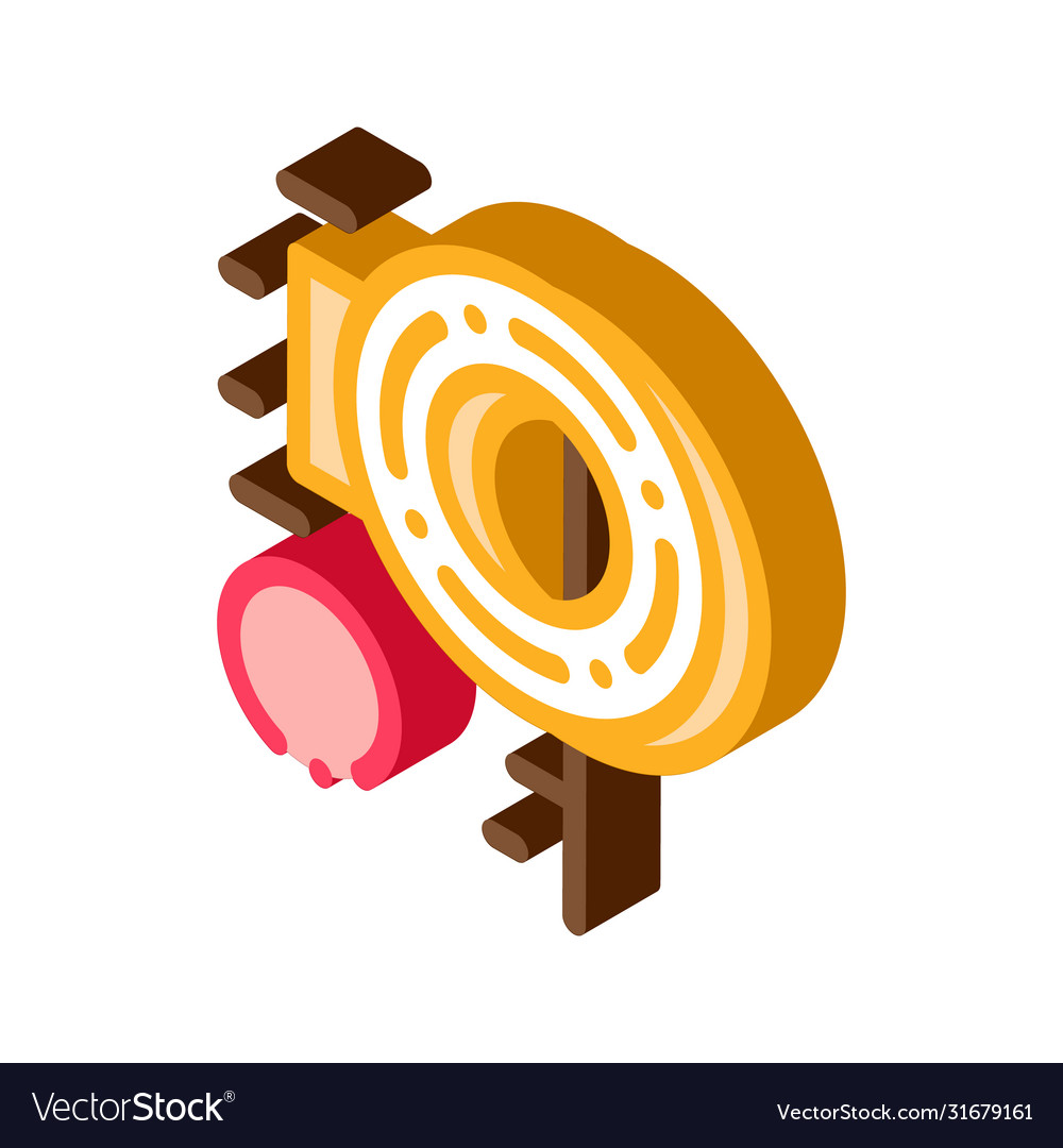 Folk ball game isometric icon vector image Folk ball game isometric icon