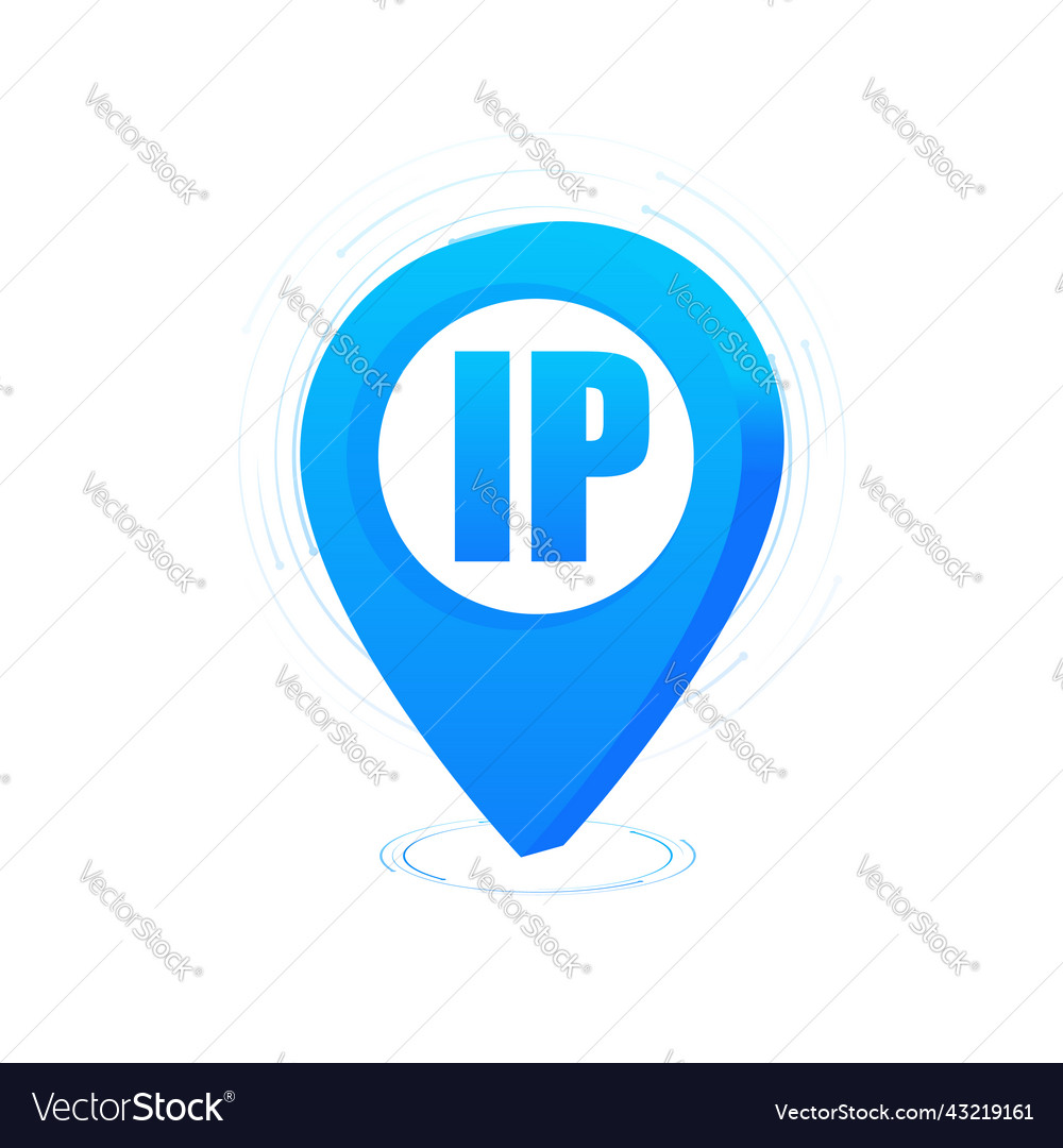 Ip address point data and networks online vector image Ip address point data and networks online