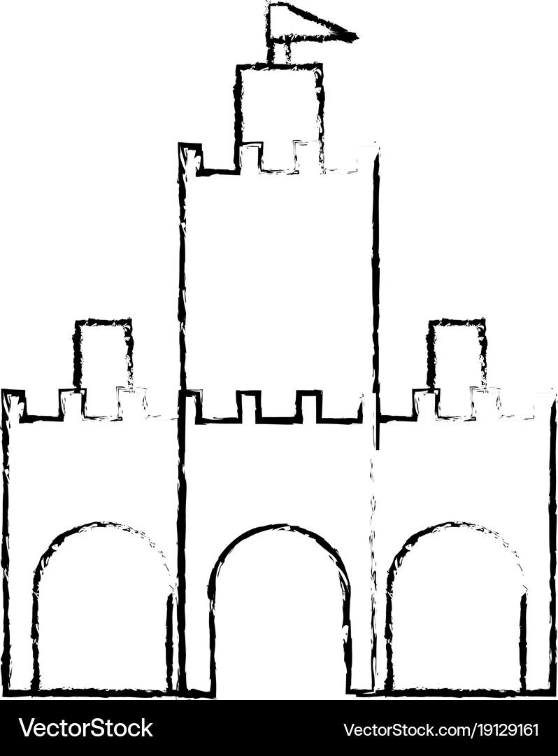 Isolated castle design Royalty Free Vector Image