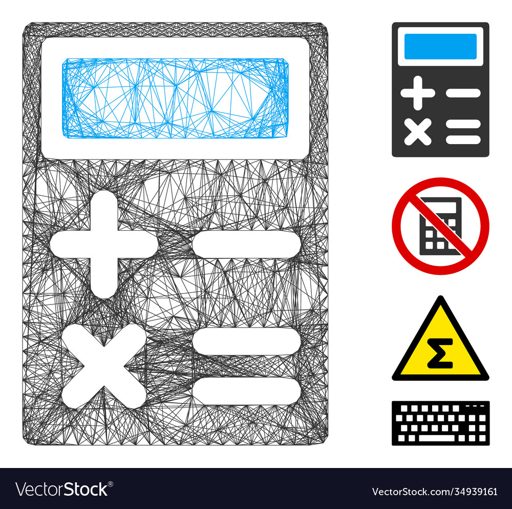 Linear calculator mesh vector image Linear calculator mesh