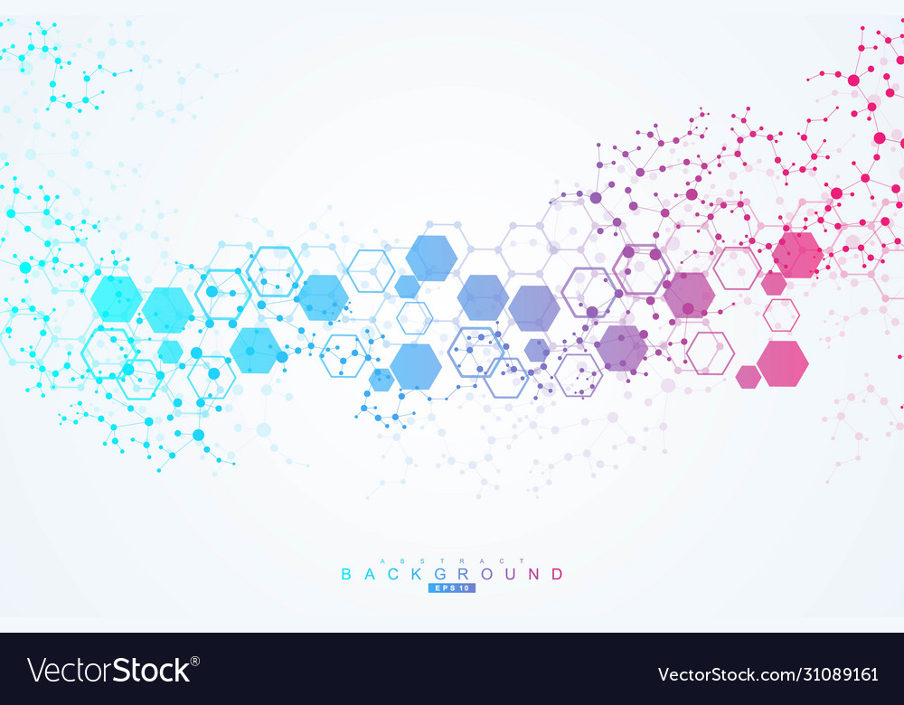 Science network pattern connecting lines and dots Vector Image Science network pattern connecting lines and dots