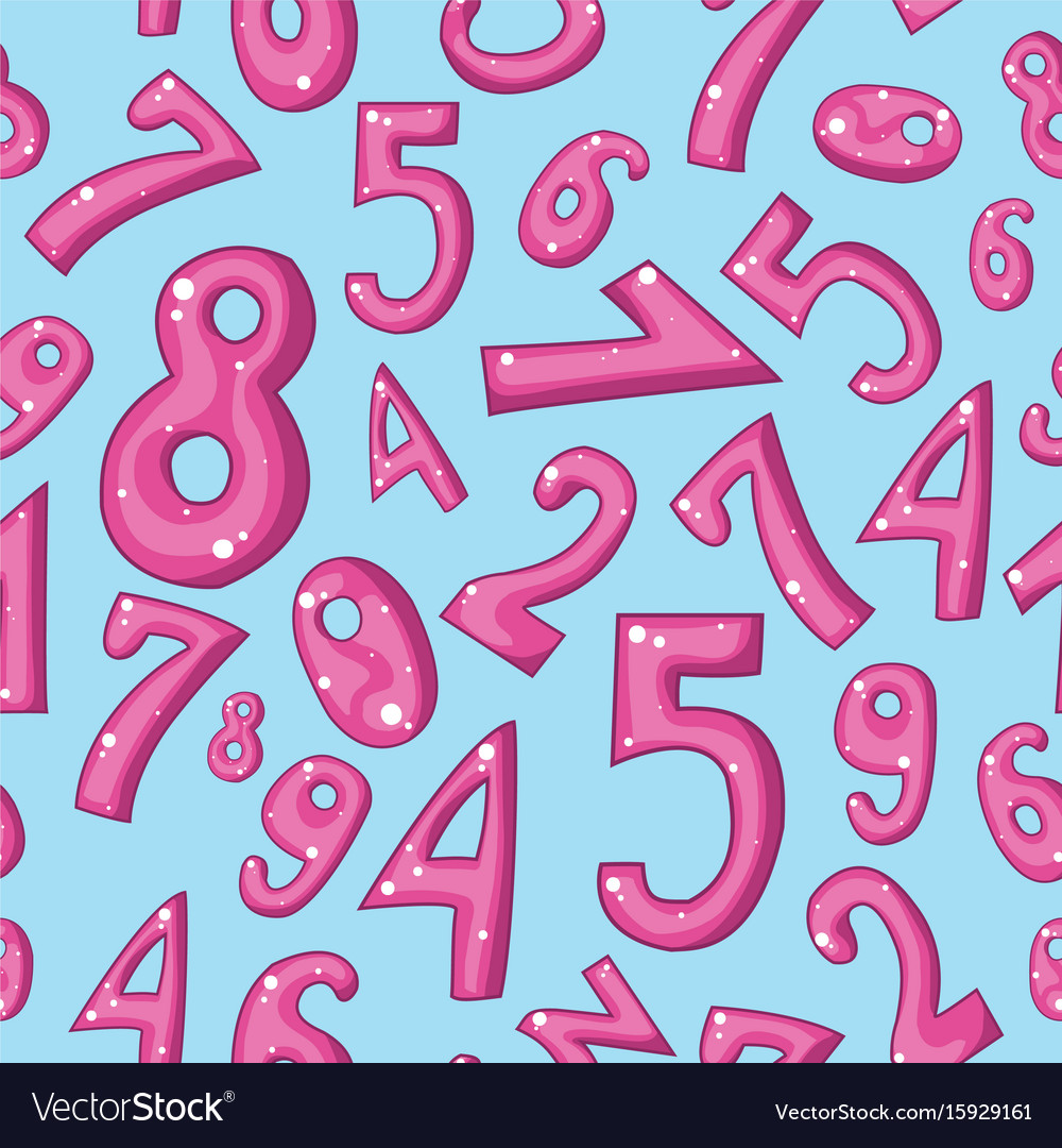 Seamless pattern with numbers