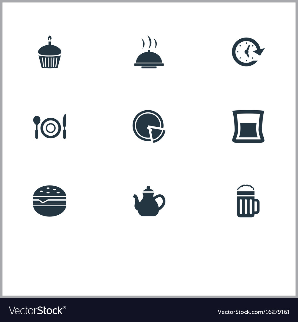 Set of simple cafe icons