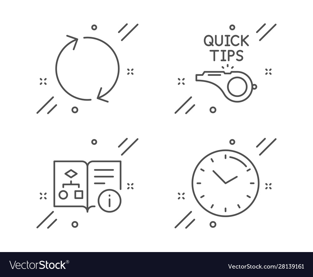 Technische Algorithmen Tutorials und aktualisieren Icons vector image Technische Algorithmen Tutorials und aktualisieren Icons