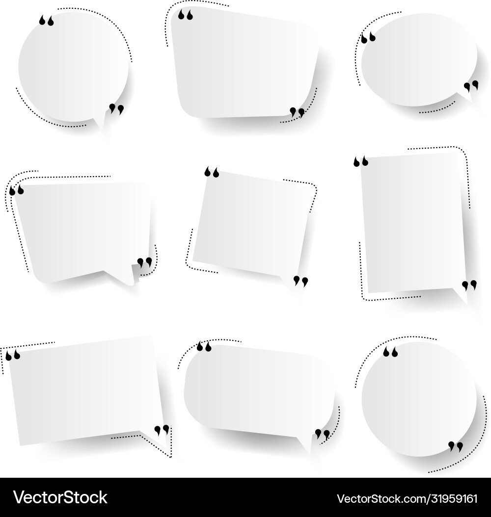White speech bubbles background Royalty Free Vector Image