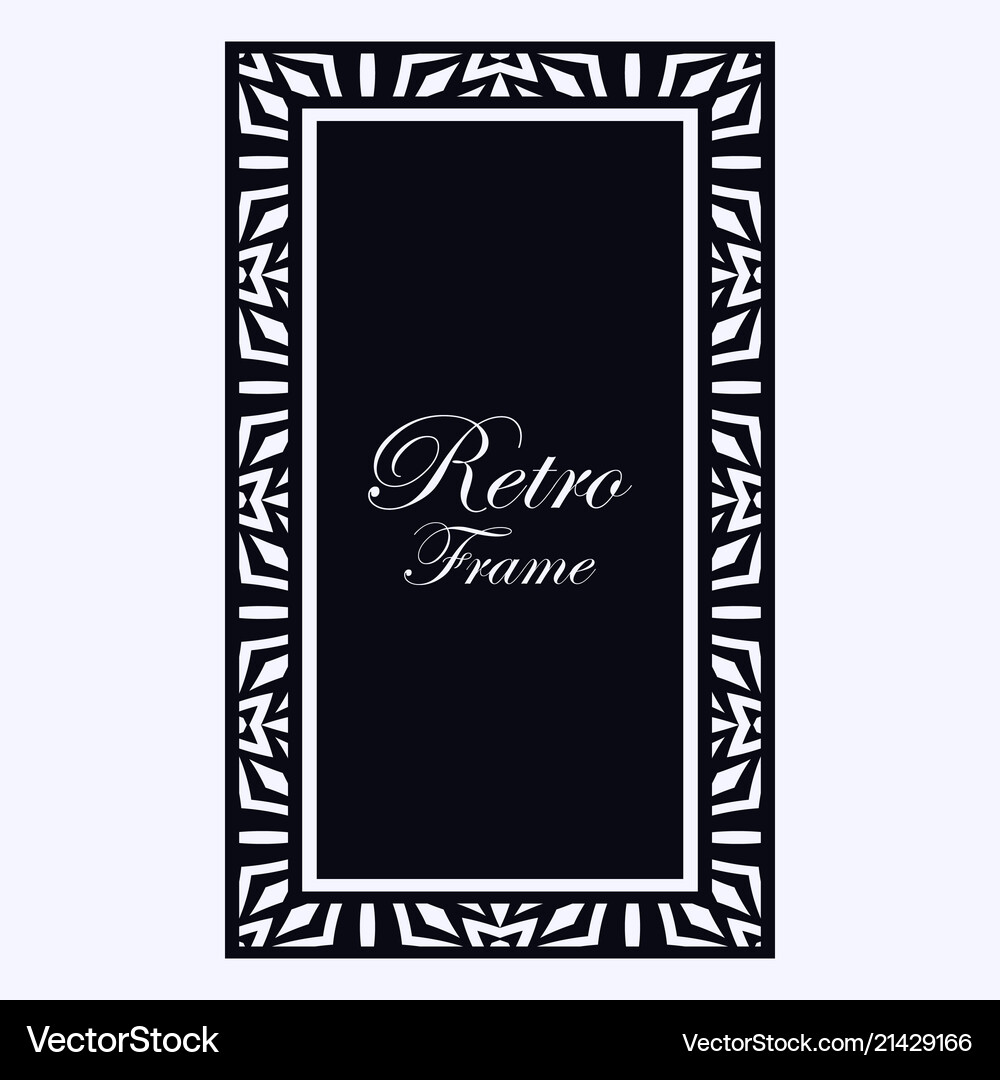 Art deco frame Royalty Free Vector Image - VectorStock