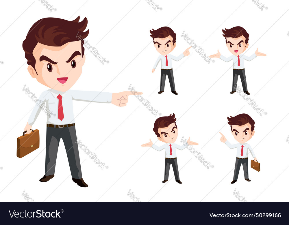 Business man character 14 Royalty Free Vector Image