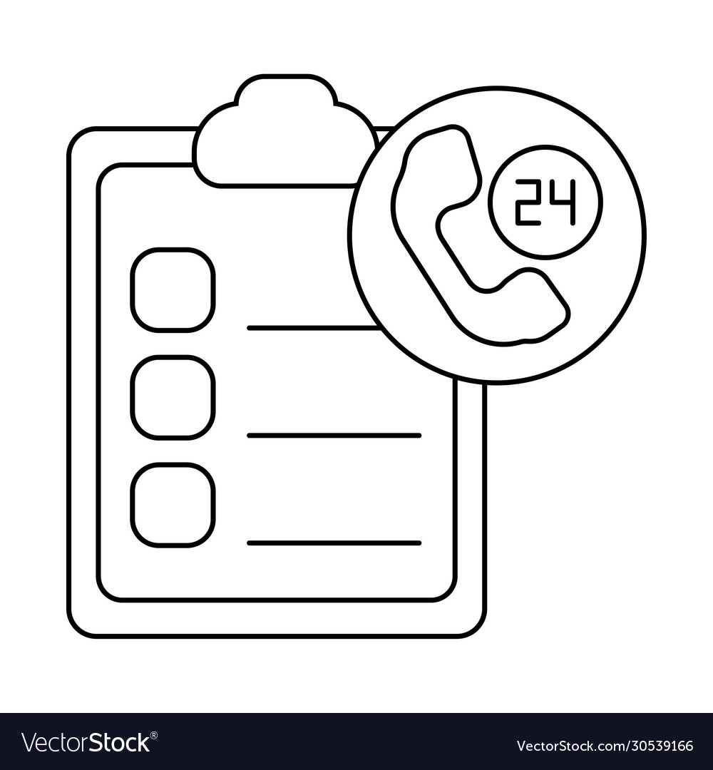 Clipboard with paper sheets line style icon