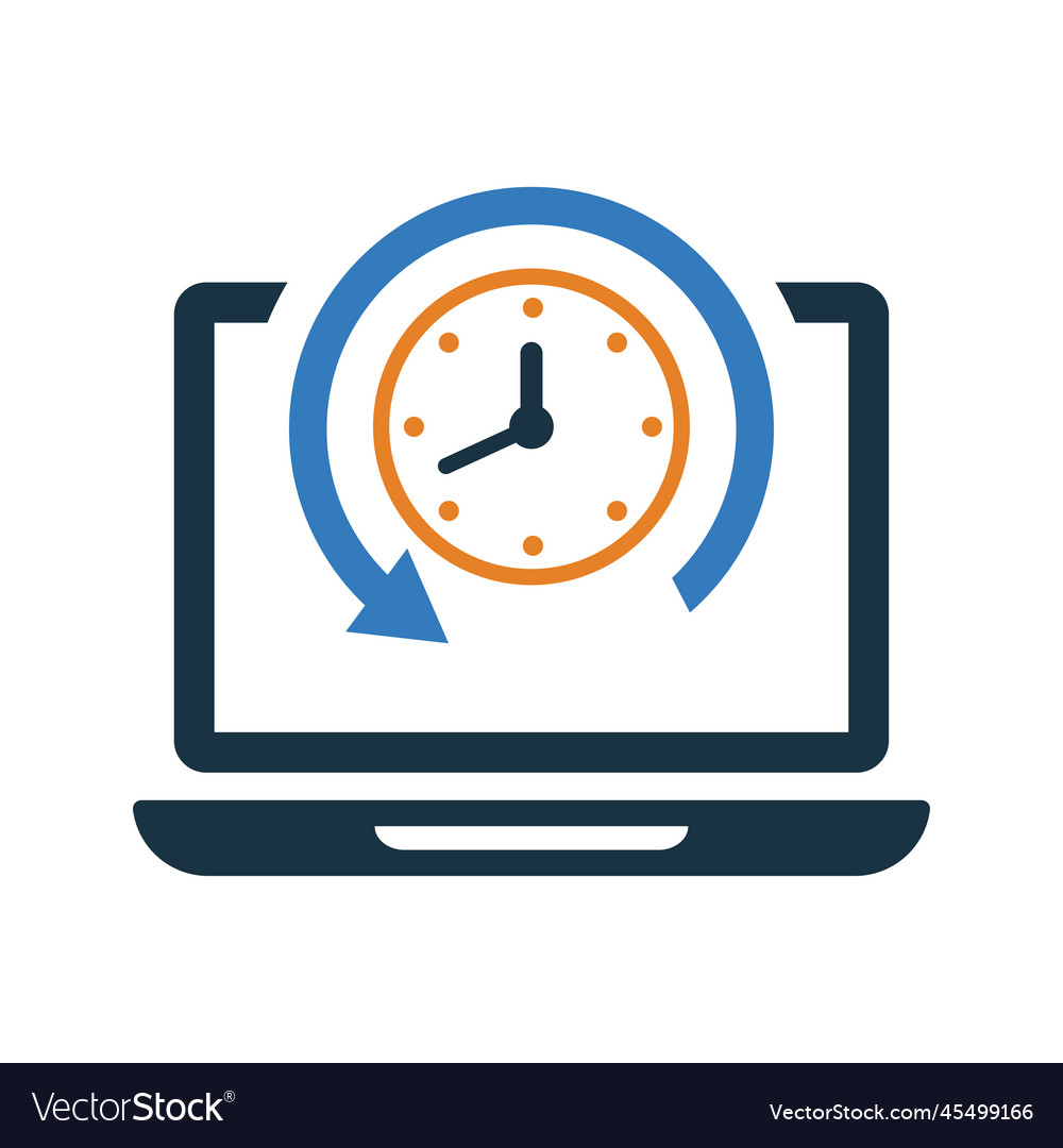 Duration timing web page icon Royalty Free Vector Image