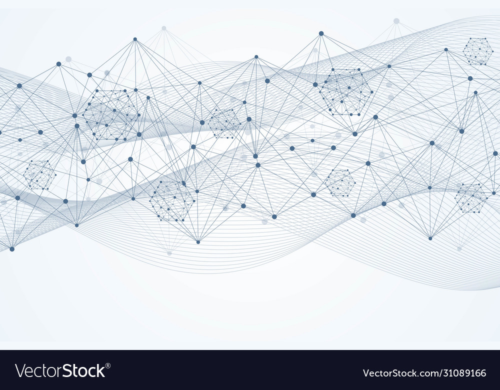 Geometric abstract background with connected line