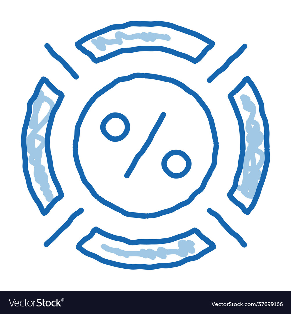 Interest target concept doodle icon hand drawn