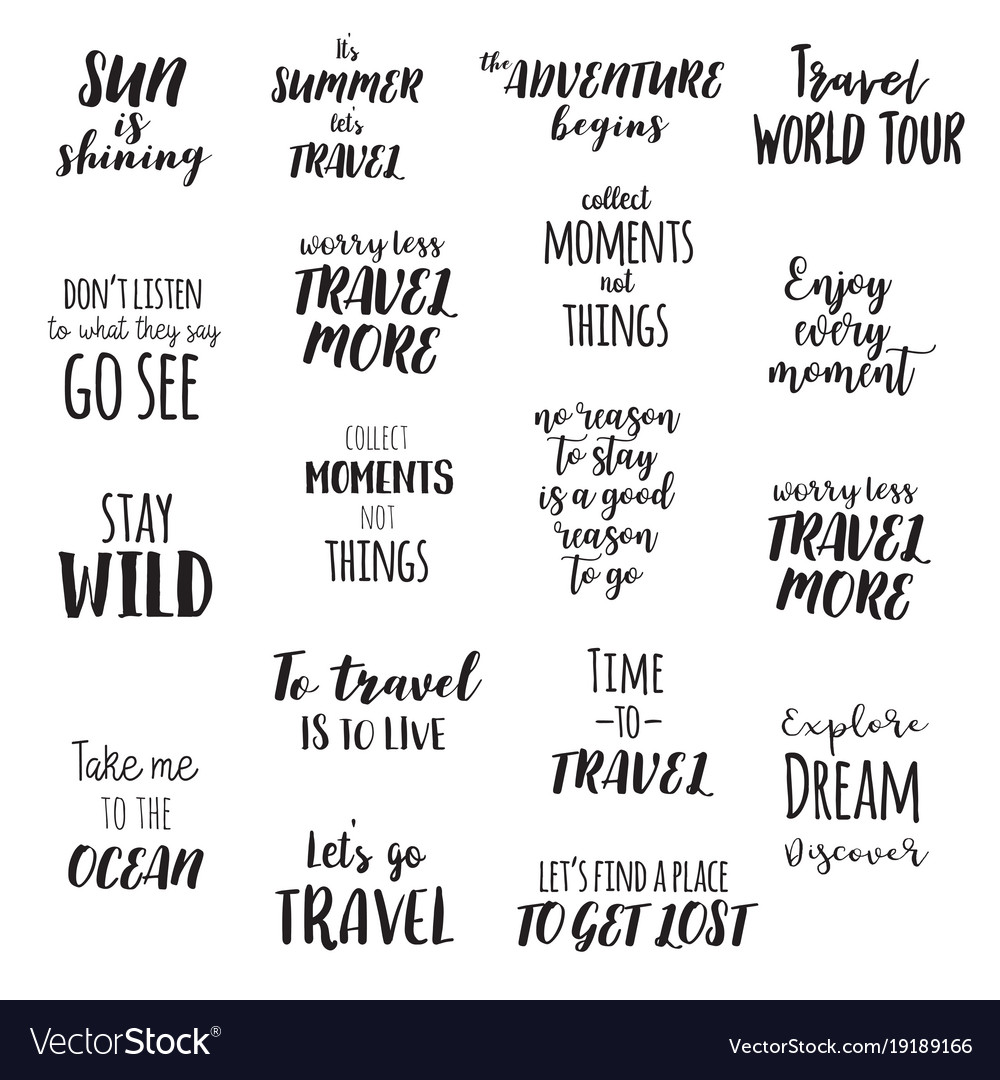 Motivational Travel Quotes - Typography