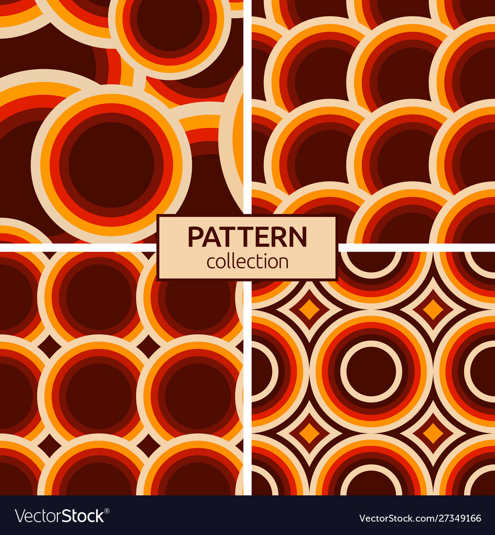 Set four seamless patterns modern stylish vector image Set four seamless patterns modern stylish