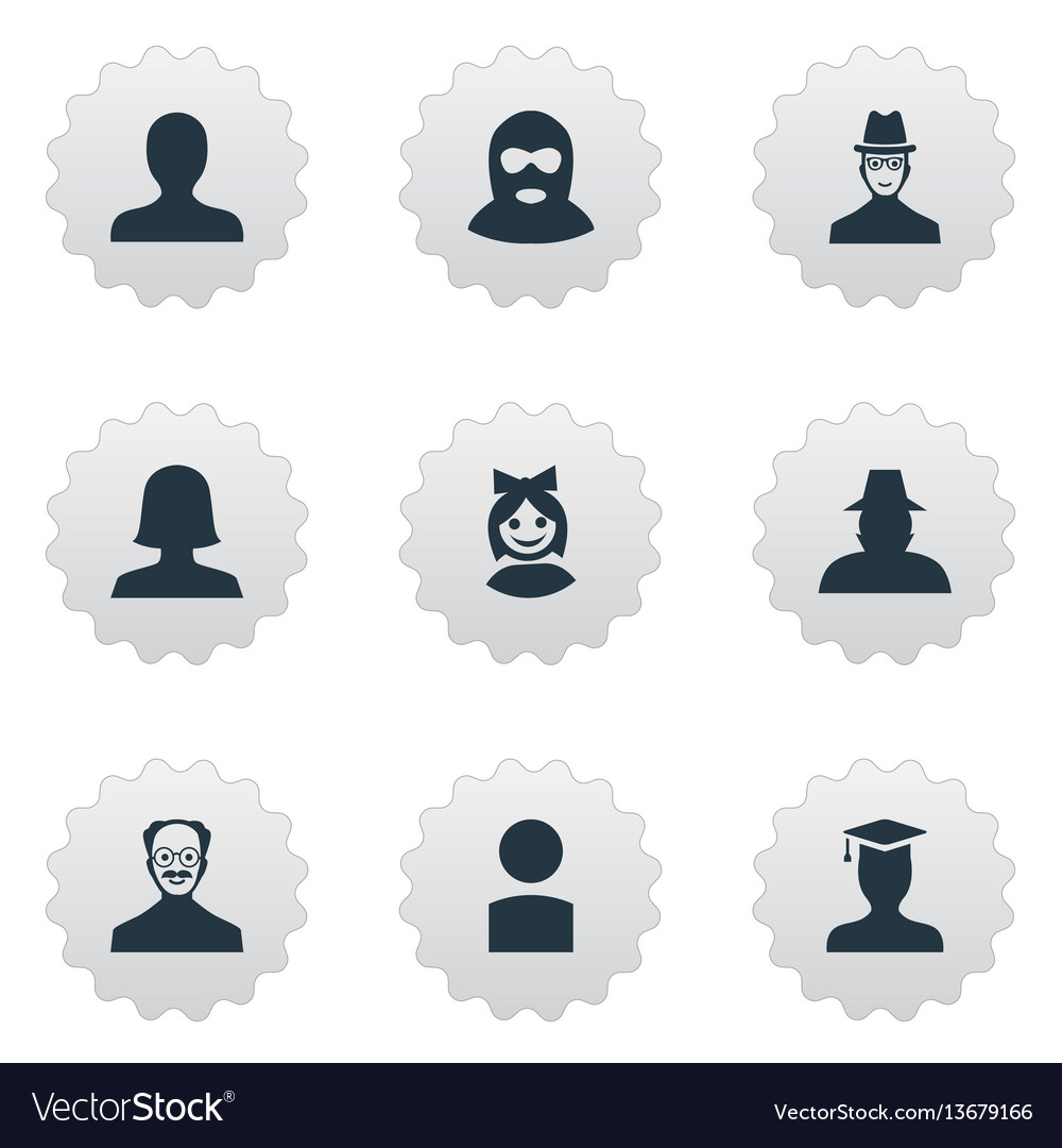 Set of simple avatar icons