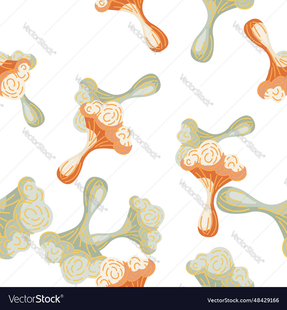 Simple psychedelic mushrooms seamless pattern