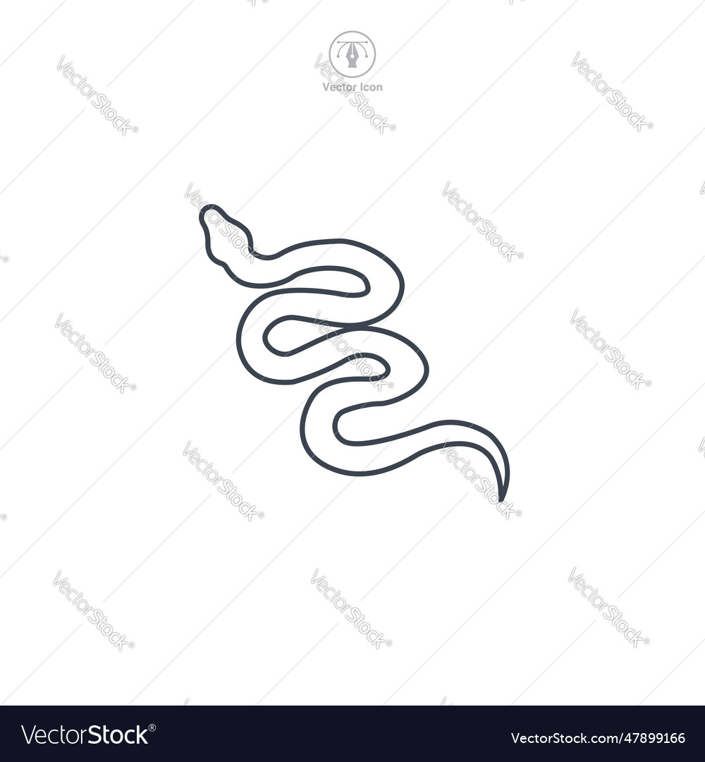 Snake icon symbol isolated on white background Vector Image