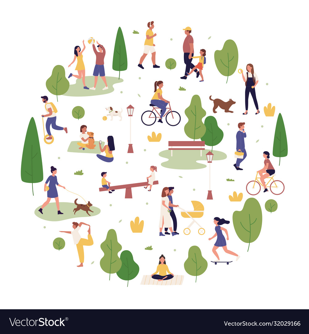 Summer park outdoor activity Royalty Free Vector Image