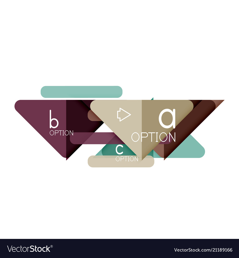 Triangle data visualization design option vector image Triangle data visualization design option