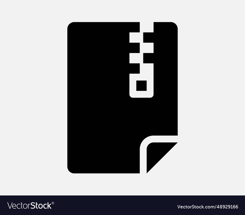 Zip file icon compressed folder document archive vector image Zip file icon compressed folder document archive