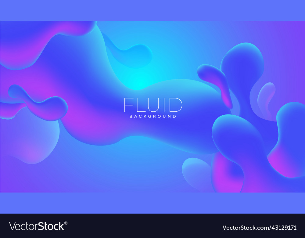 Abstract background gradient fluid shapes vector image Abstract background gradient fluid shapes