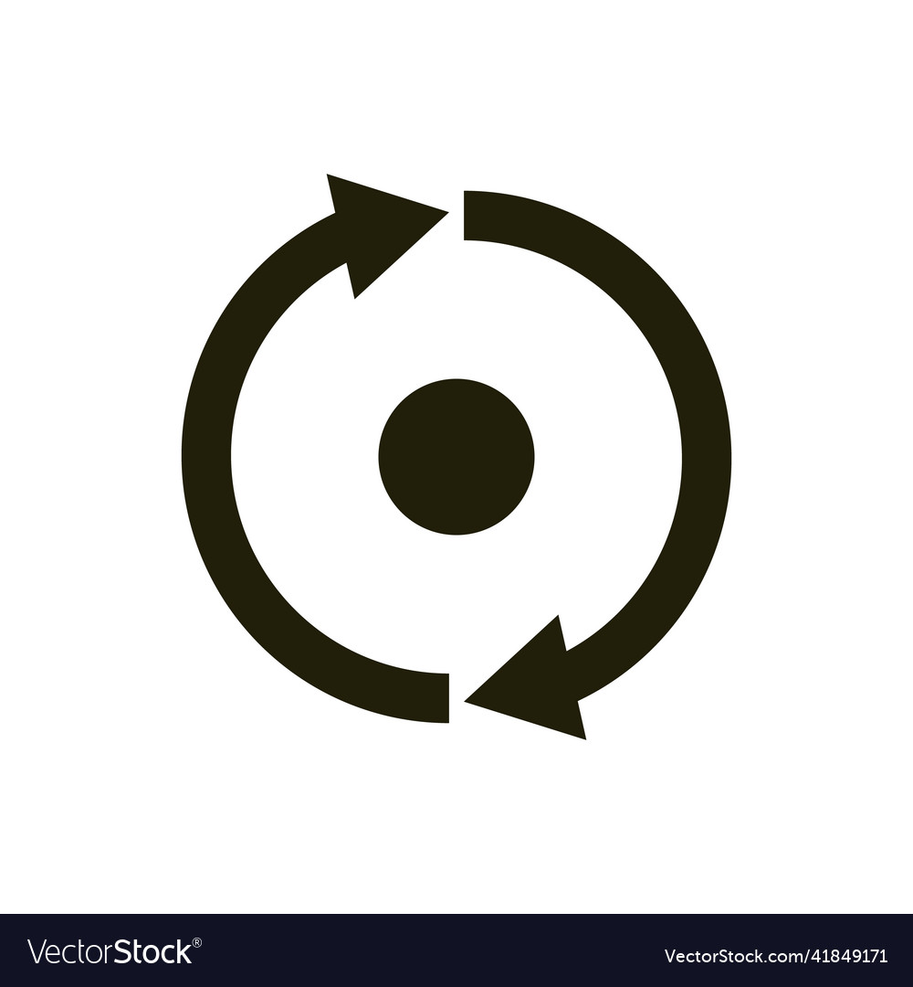 An arrow that rotates around a point Vector Image An arrow that rotates around a point