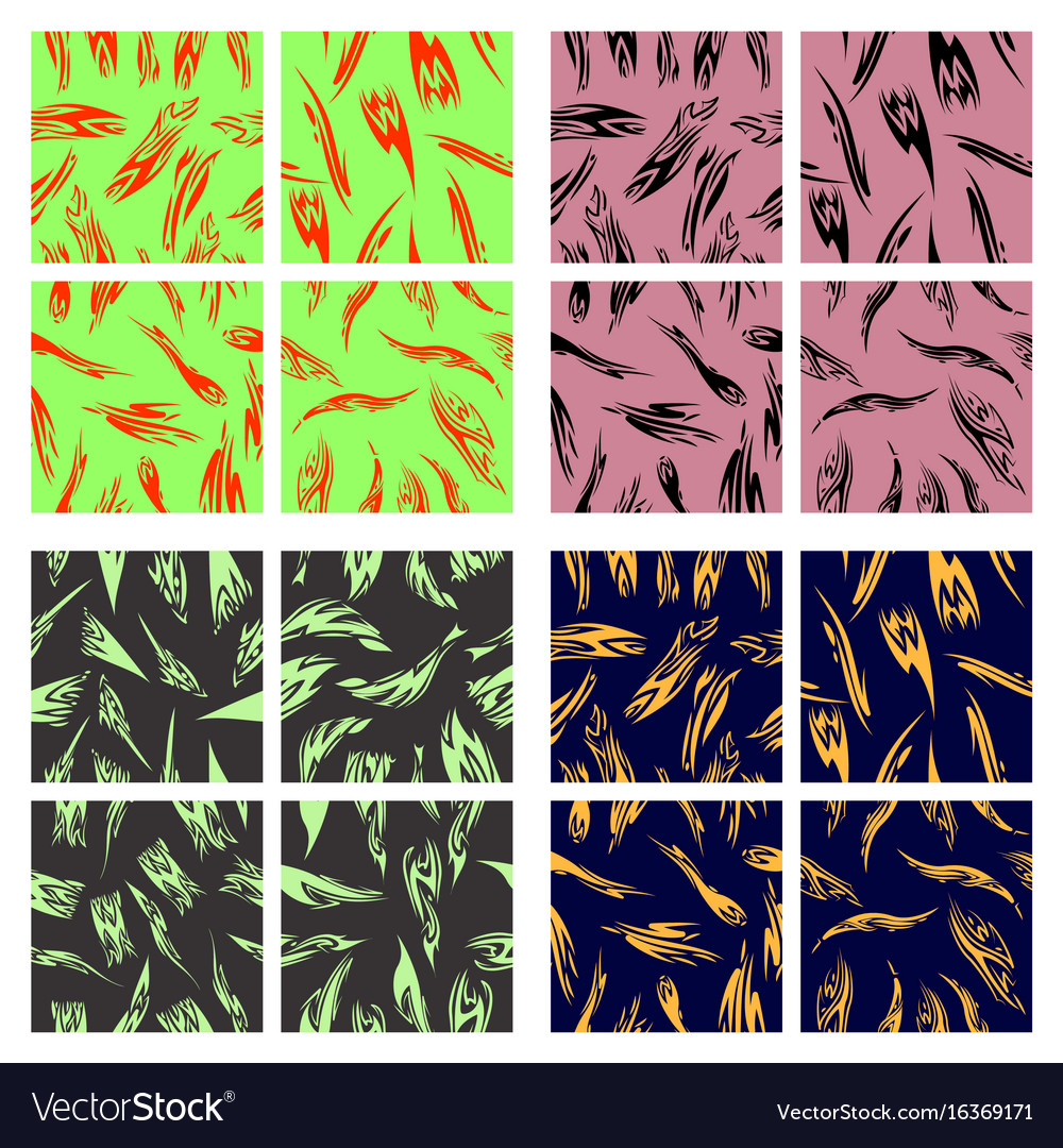 Assembly of patterns in striped style