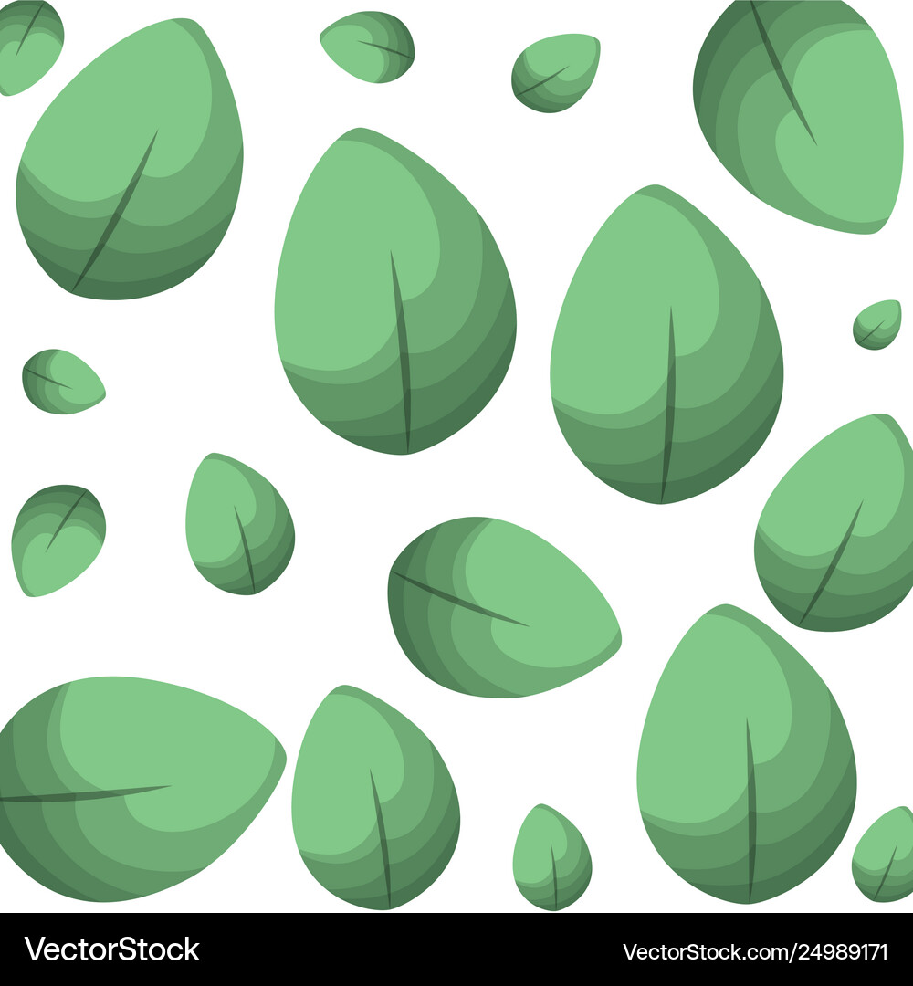 Beautiful leafs pattern background Royalty Free Vector Image