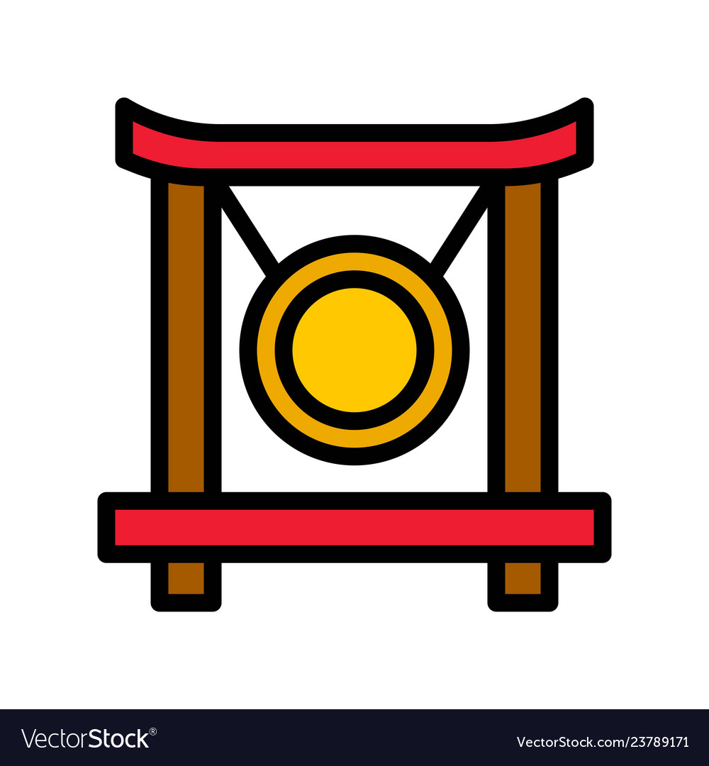 Gong chinese lunar new year filled icon