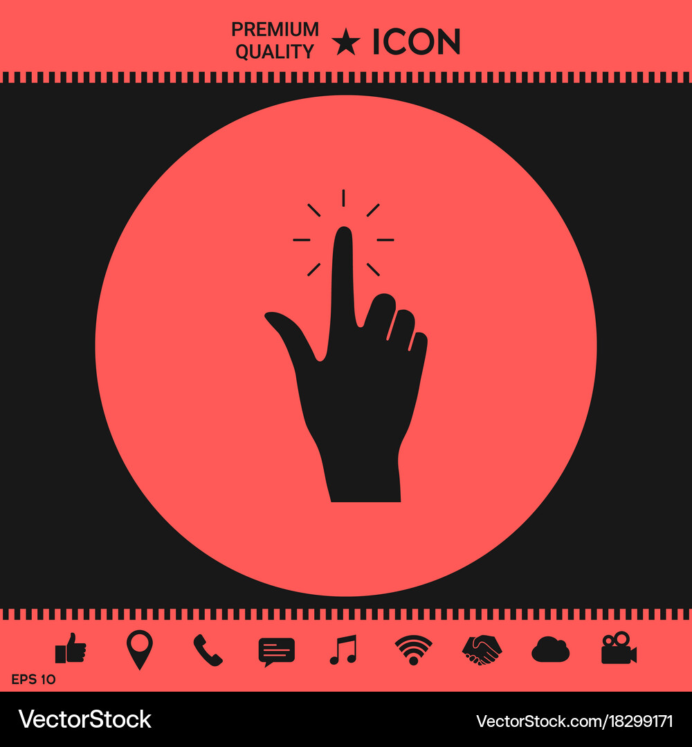Hand click icon Royalty Free Vector Image - VectorStock