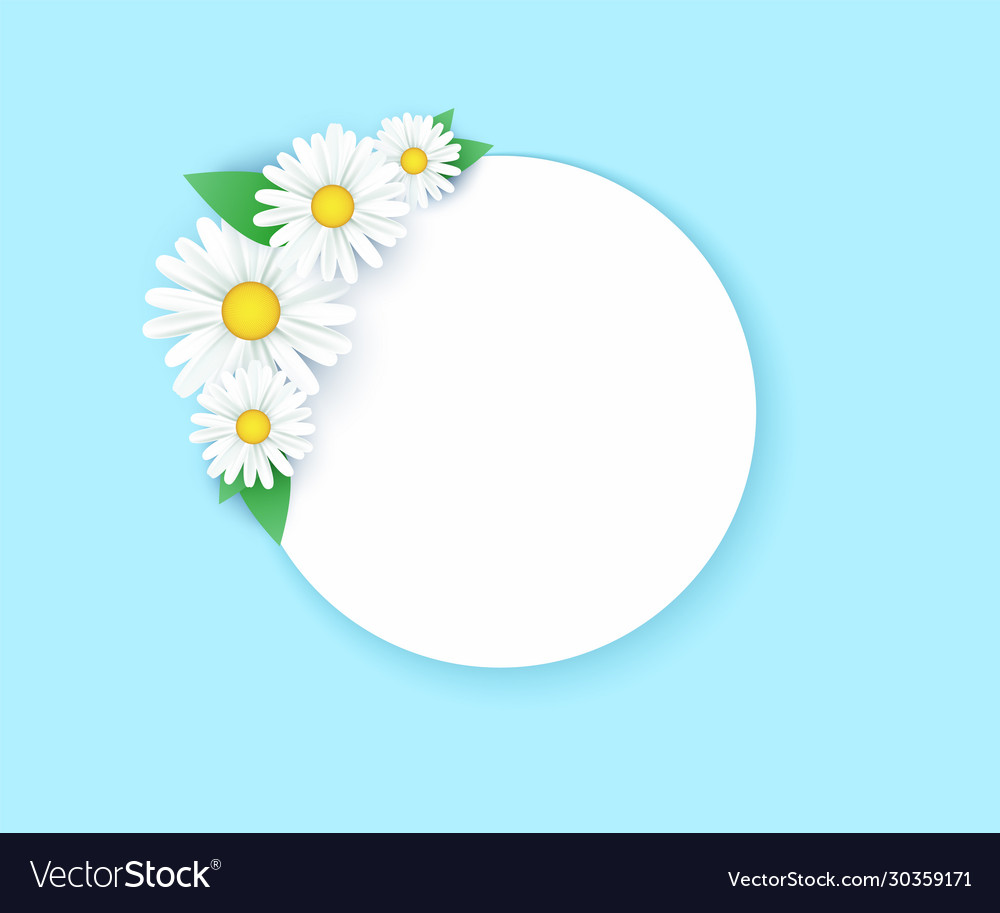 Hello spring design with 3d realistic fresh