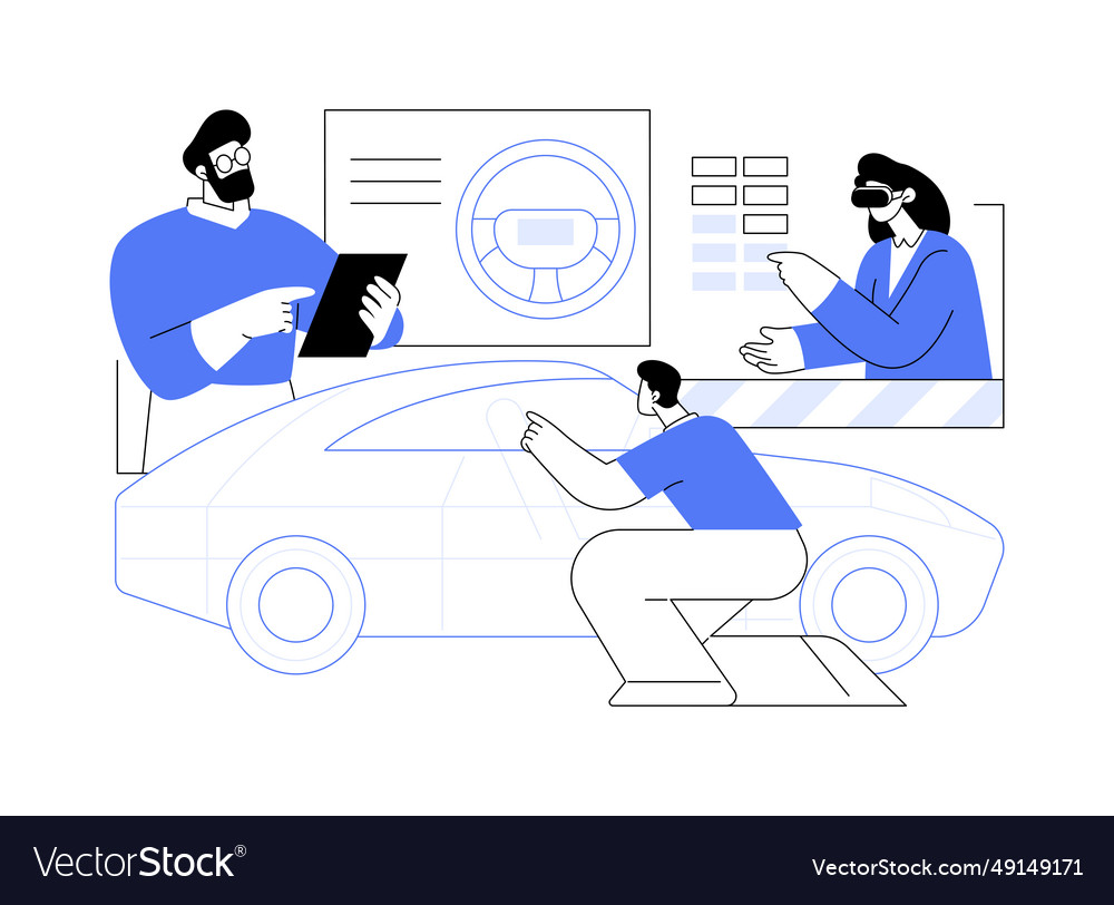 In-lab car model validation abstract concept
