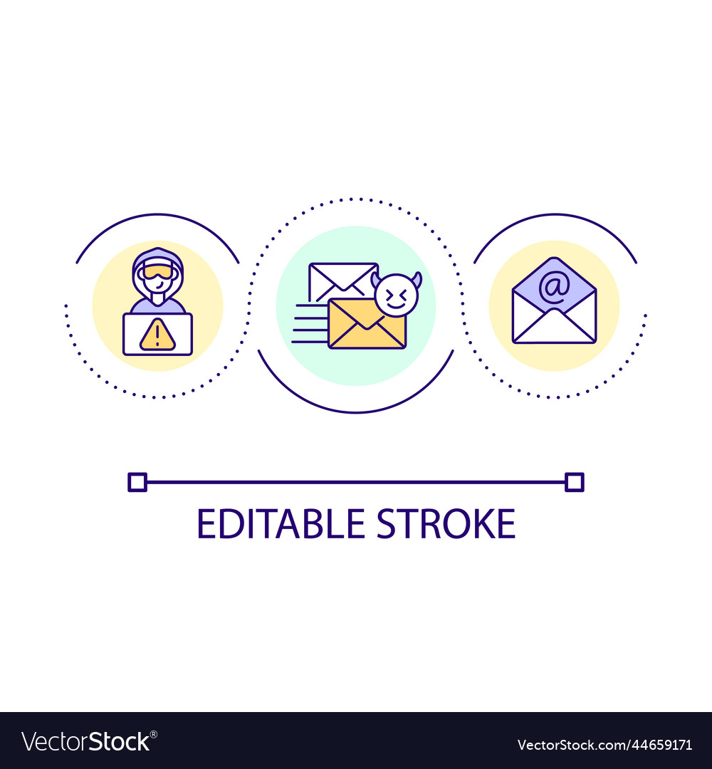 Internet scam loop concept icon
