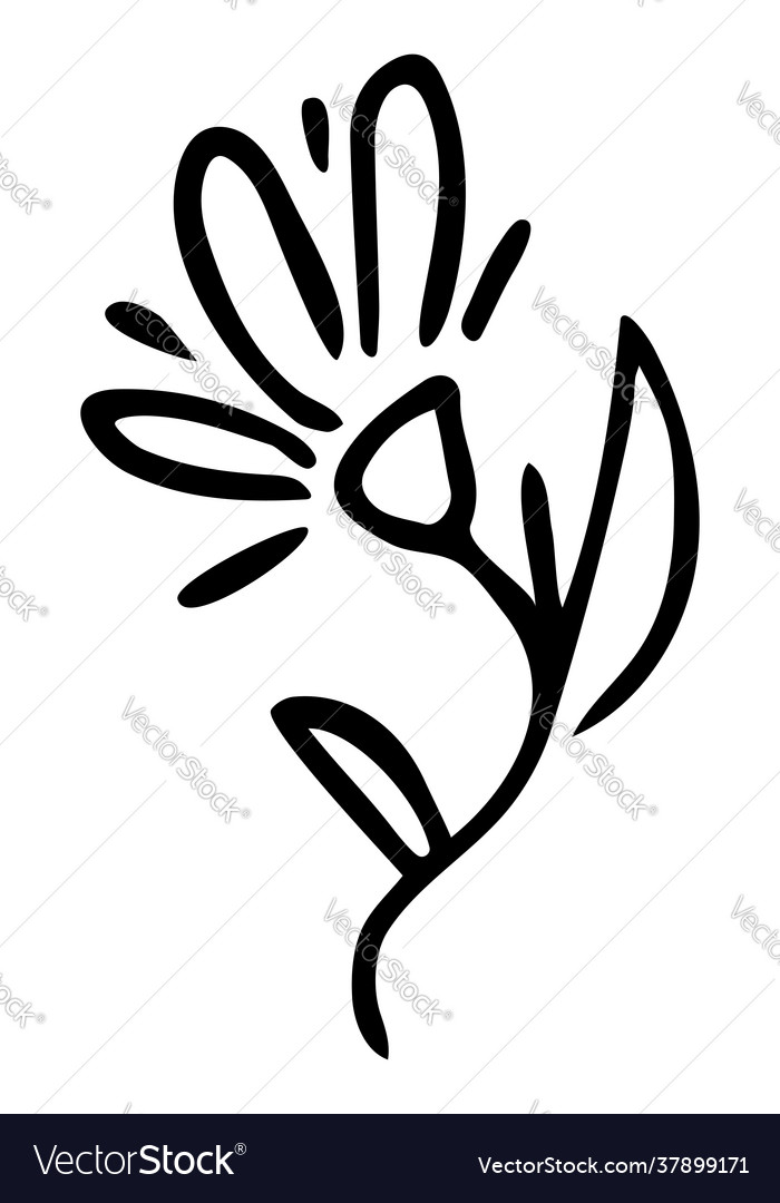 Isolated element with flower
