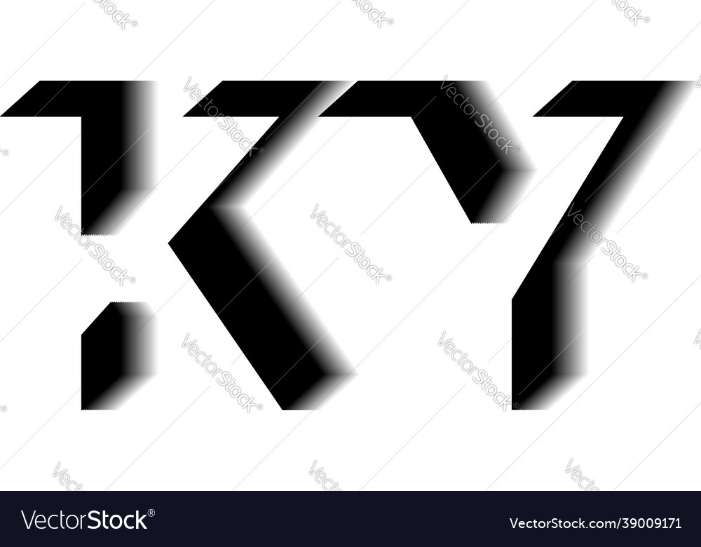 Ky monogram shadow shape style