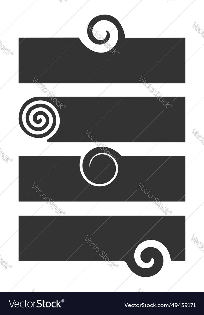 Modern label template with swirl design element