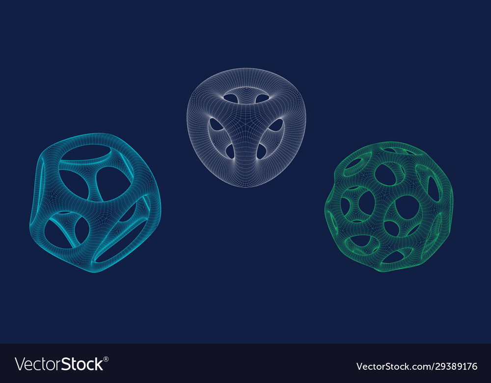 3D Wireframe Hole Shapes