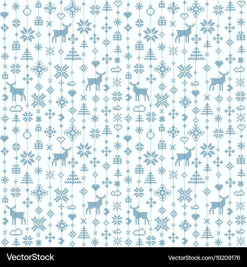 Abstract seamless pattern winter scandinavian Vector Image