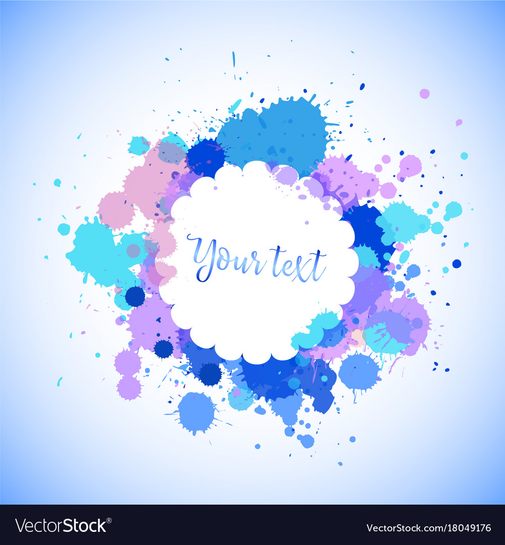 Background template with blue and purple splashes