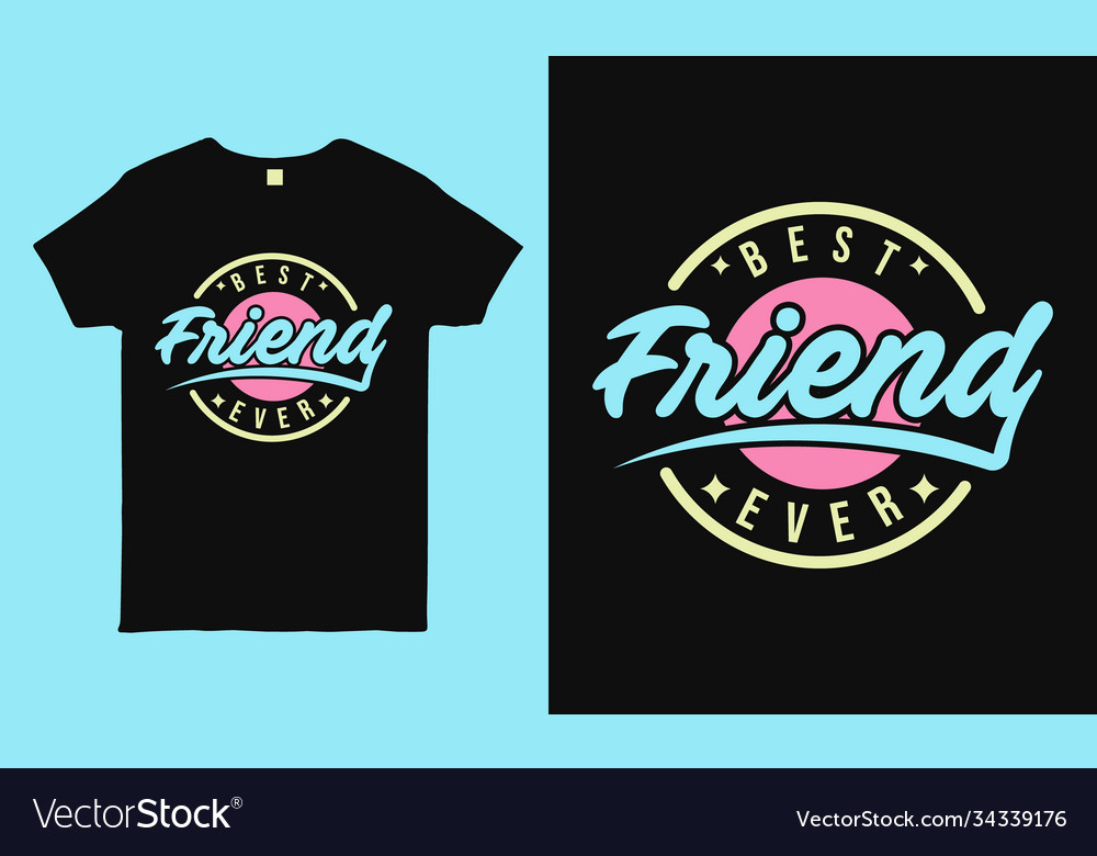 Bester Freund Typographie T-Shirt