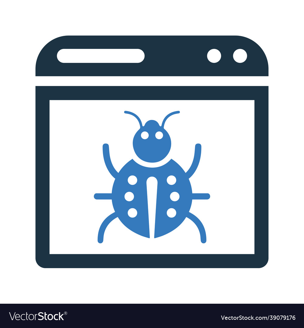 Bug fixing malware icon simple editable