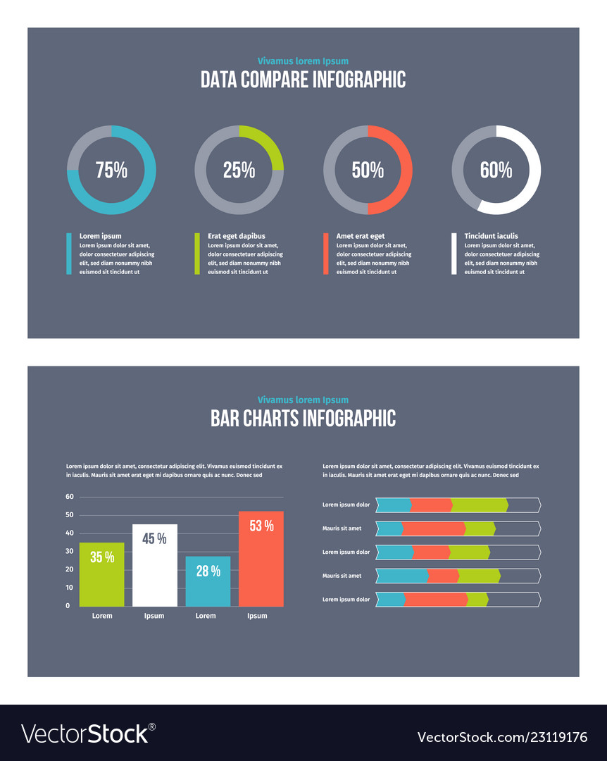 Business infographic presentation slides template Vector Image