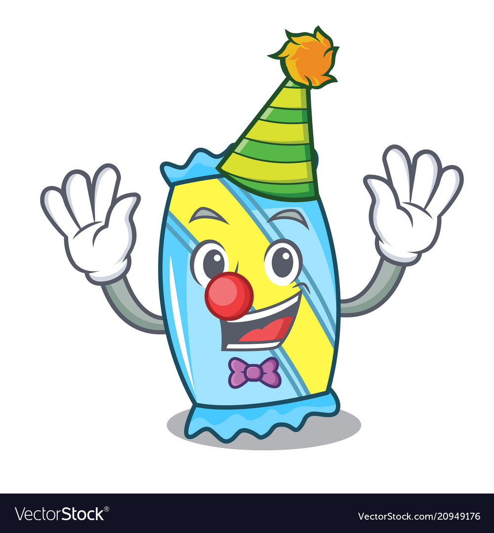 clown candy mascot cartoon