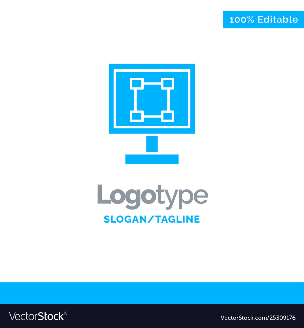Crop graphics design program application blue vector image Crop graphics design program application blue