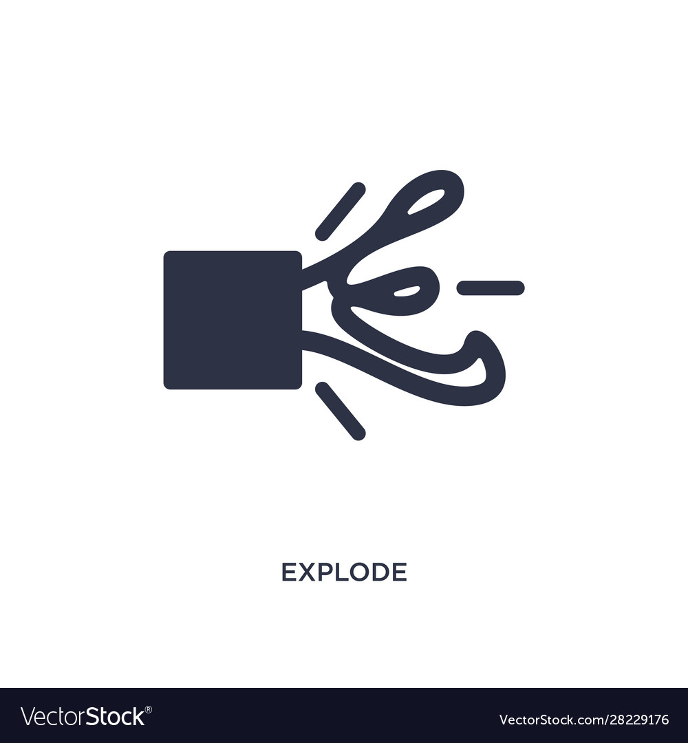 Explode icon on white background simple element