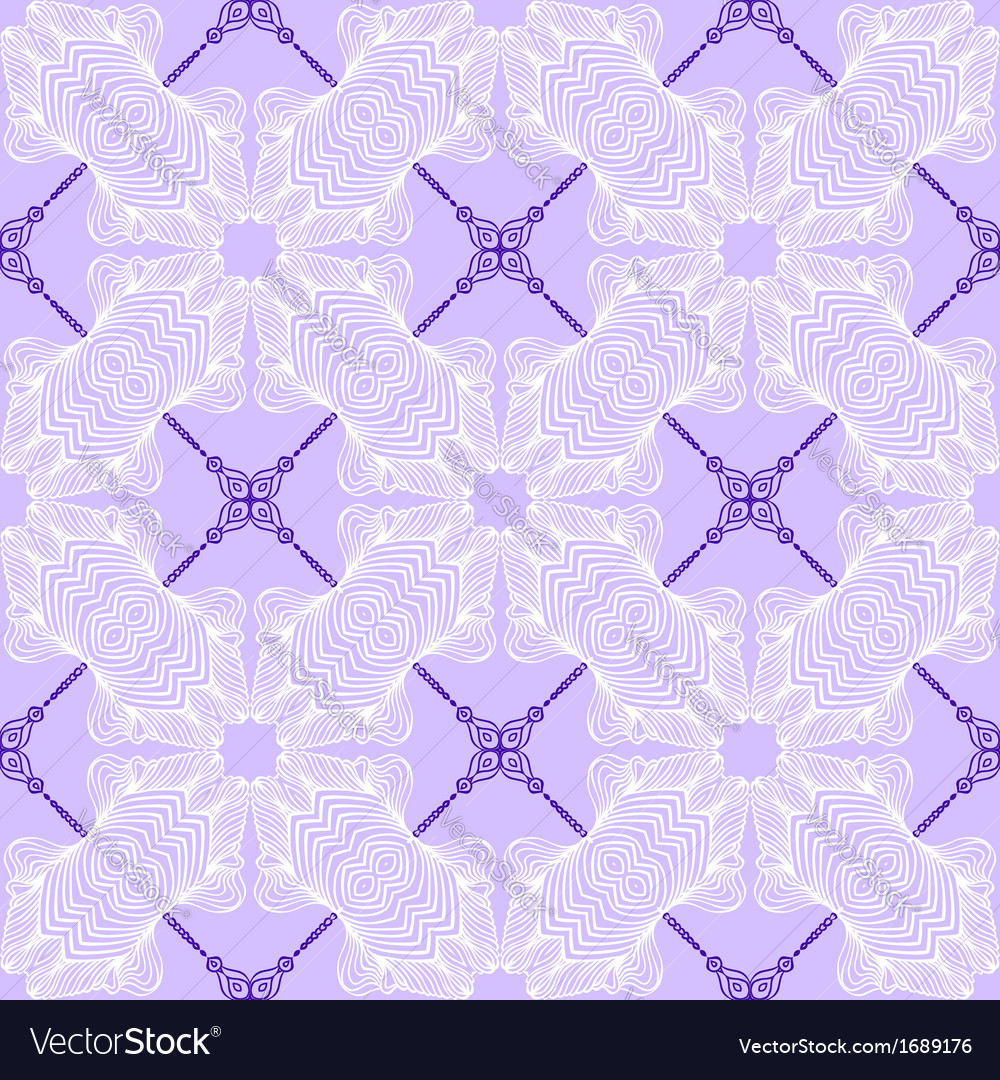 Floral purple blueprint pattern Royalty Free Vector Image