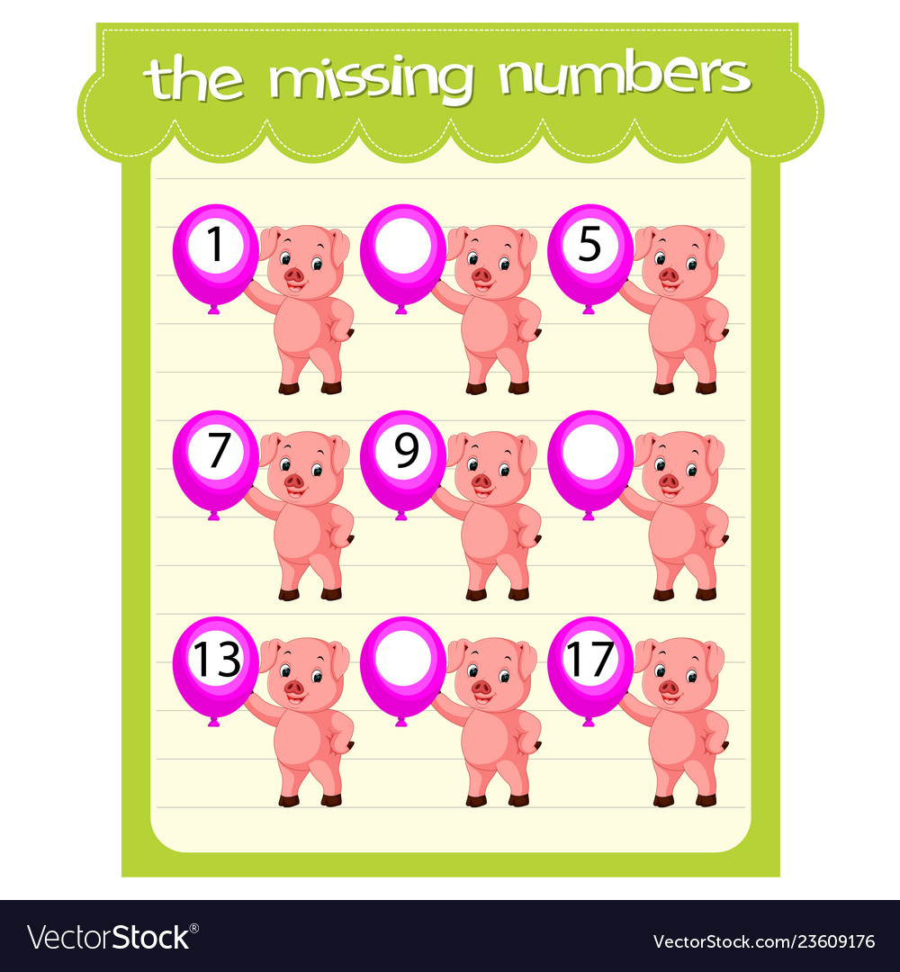 Game templates with missing numbers