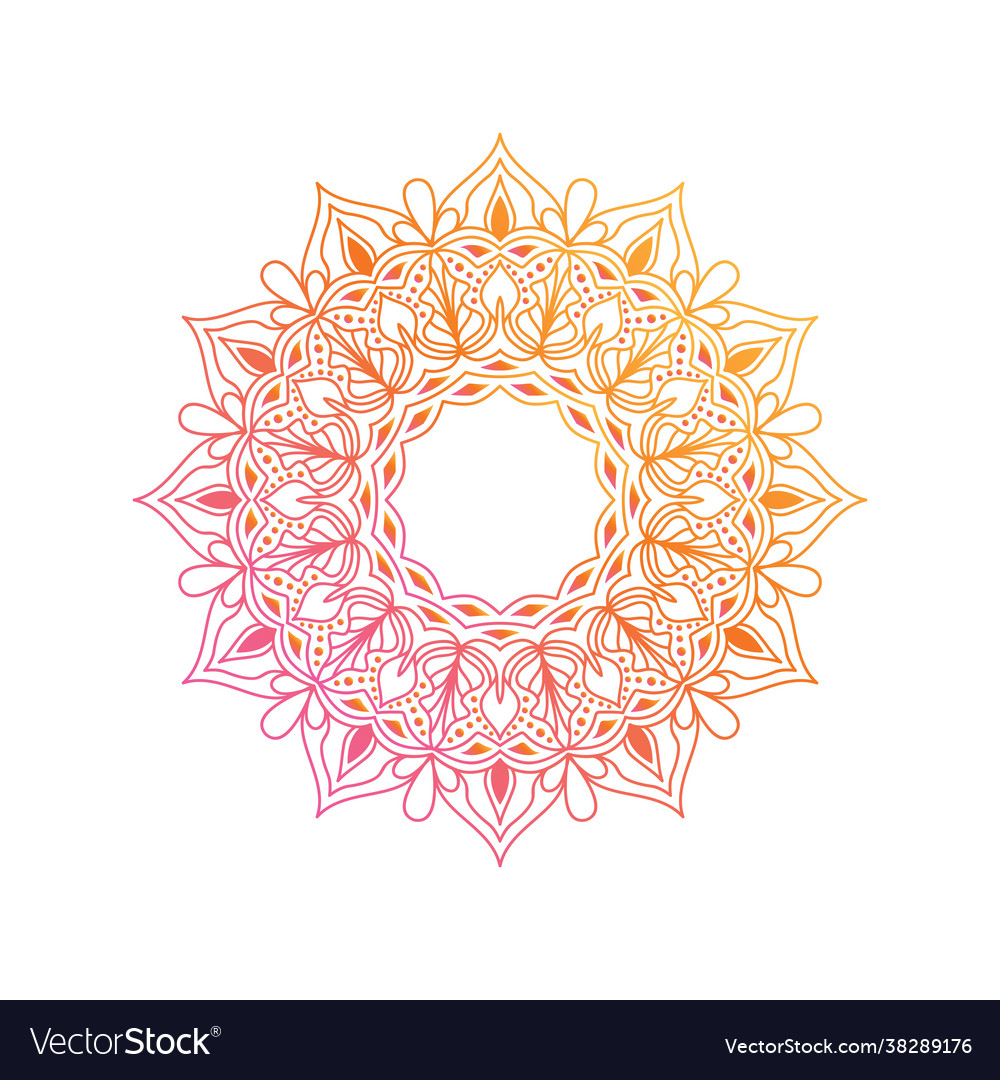 Gradient mandala design element boho Vector Image Gradient mandala design element boho