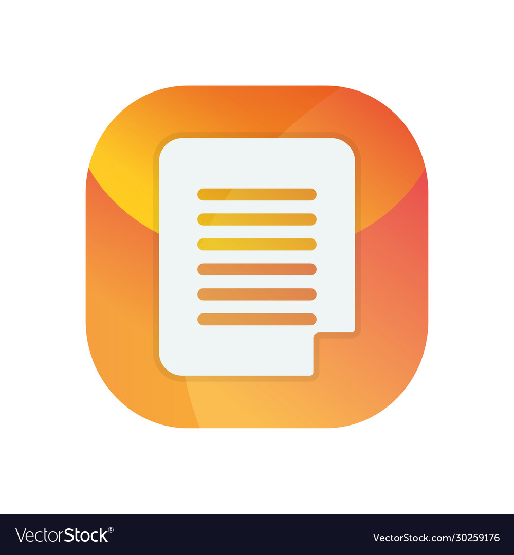 Isolated data document block flat style icon